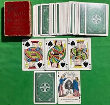 RARE Old Antique 1895 USPC Transformation ** VANITY FAIR ** Wide Playing Cards