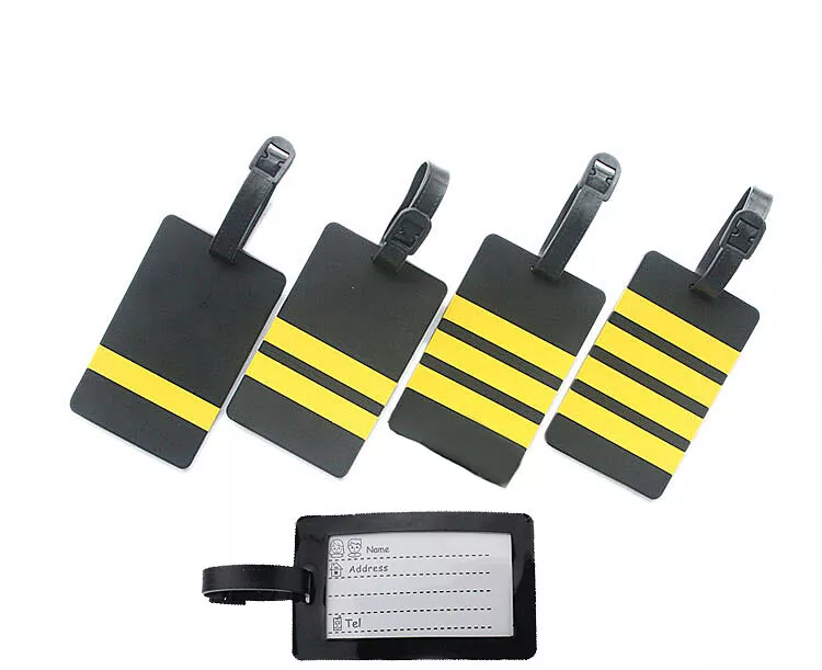 Lily Actively Monastery 2PCS Captain Luggage Tags - Custom Name Flight Crew Bag Tag - 4 Bar Gold Stripes | eBay Lily Actively Monastery 2PCS Captain Luggage Tags - Custom Name Flight Crew Bag Tag - 4 Bar Gold Stripes | eBay