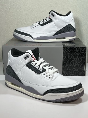 Nike Air Jordan 3 Retro Summit White Fire Red CT8532-106 Men's Size 12.5