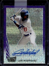 2020 Leaf Metal Draft Luis Rodriguez 1990 Auto Purple Mojo #/7