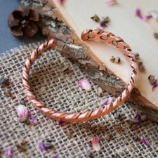 Pure Copper Magnetic Bracelet Arthritis Pain Energy Therapy Cuff New