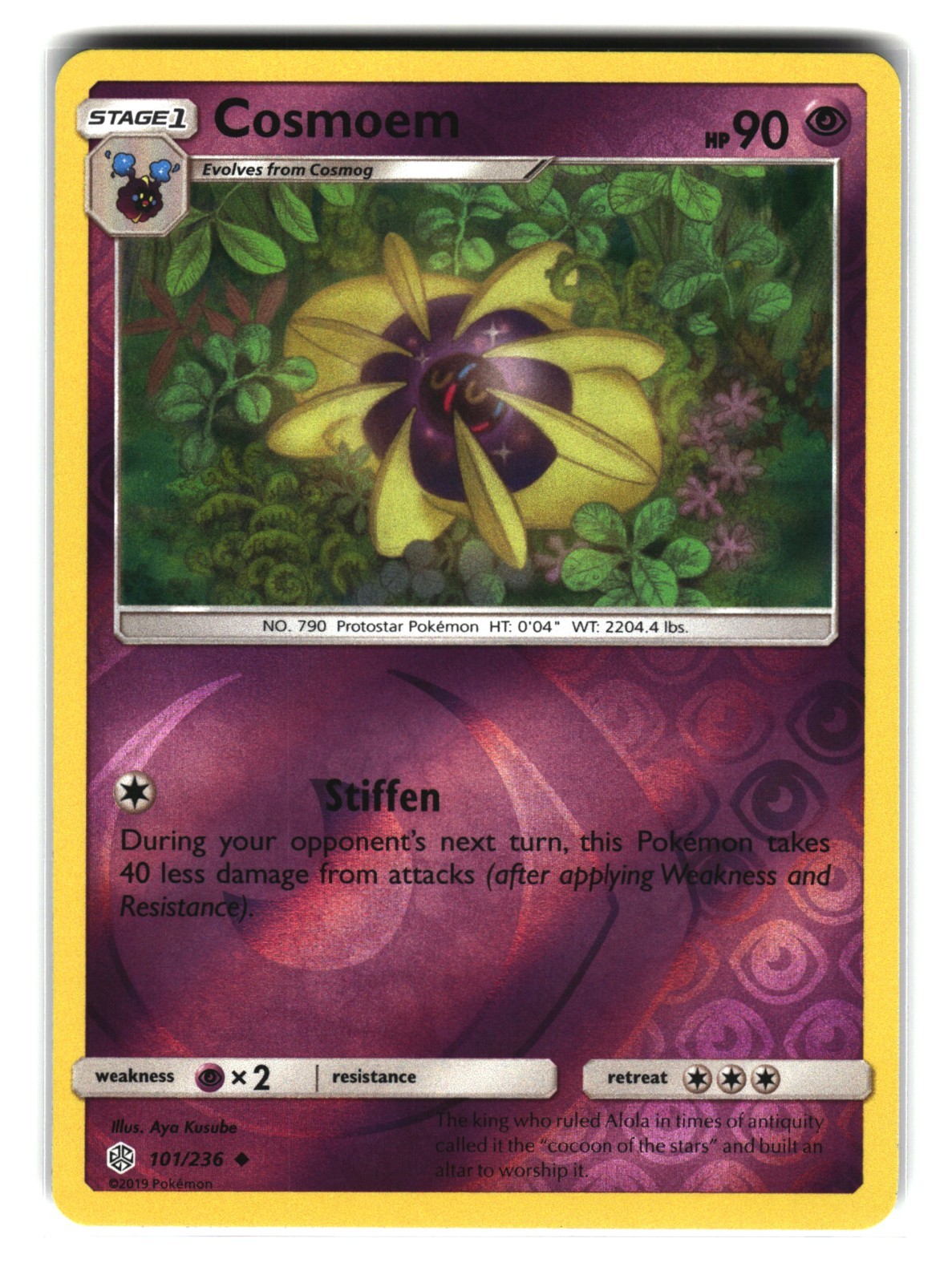 Cosmoem 101/236 Reverse Holo Cosmic Eclipse Pokemon Card NM