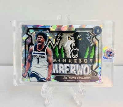 1/1 Custom Anthony Edwards Prizm Cracked Ice Art Card Minnesota Timberwolves