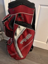 Ping Traverse Cart Golf Bag Red & white Used Great Condition