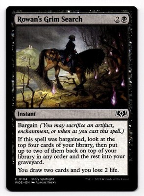 MTG Magic the Gathering Rowan's Grim Search (104/475) Wilds of Eldraine