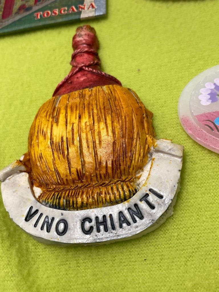 Italian Vtg Lot Of 11 Refrigerator Magnets Featuring Toscana-Pisa-Olio Di Oliva