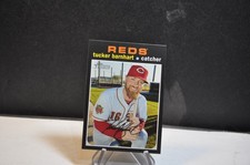 2020 Topps Heritage baseball cards #107 Tucker Barnhart Cincinnati reds mlb
