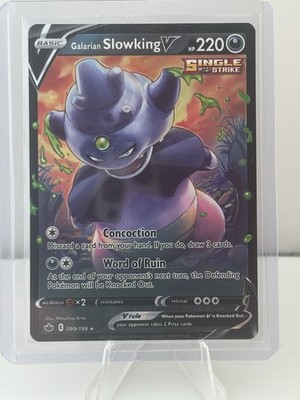 Galarian Slowking V 099/198 Chilling Reign NM Full Art Ultra Rare Pokemon TCG 