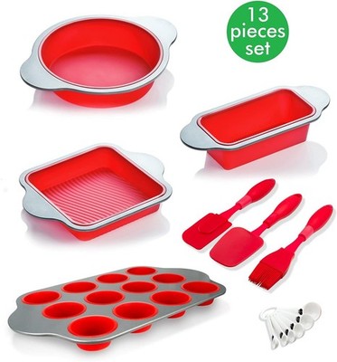Boxiki Kitchen 13-piece Non-stick Silicone Baking Set。。