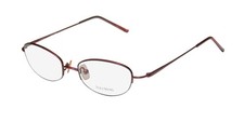 NEW VERA WANG V27 EYEGLASS FRAME JAPAN 51-17-136 METAL RED HALF-RIM BU OVAL