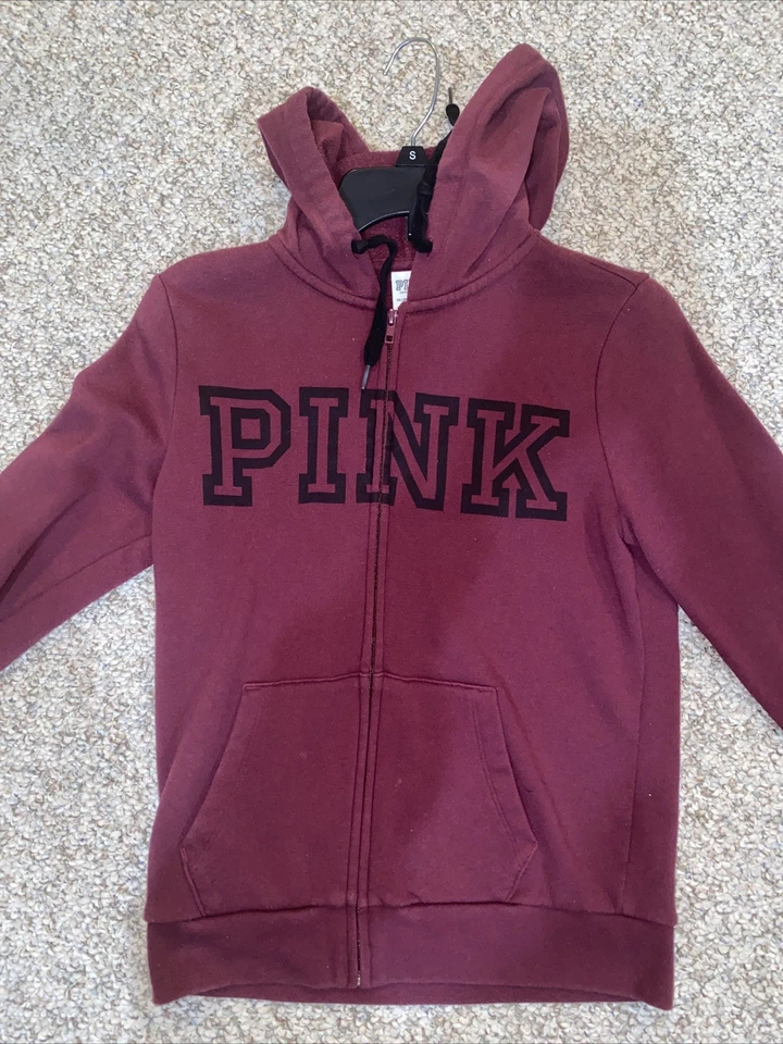 Victoria Secret Pink Zip Up Sweatshirts (Size: Small) (Multiple Colors) - Image 3 of 4