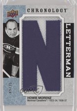 2018-19 Chronology Letterman Letter Relics 9/35 Howie Morenz Patch HOF 01g1
