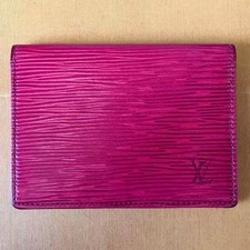 Authentic Louis Vuitton Epi Porte 2 Cartes Vertical Card case made in France
