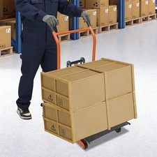 577lbs Hydraulic Material Lift Winch Stacker Adjustable 36in Pallet Dolly Lift