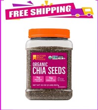 BetterBody Foods Organic Chia Seeds, 2.0 lb, 30 Servings
