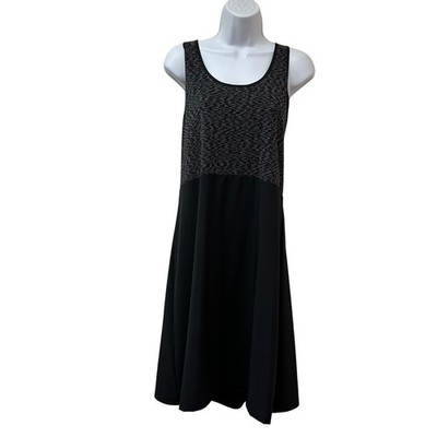 Smartwool Willow Lake Merino Wool Blend Crisscross Back Dress Black Gray XL NEW