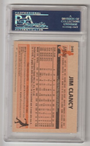 1983 O-Pee-Chee #345 Jim Clancy PSA 10 - Picture 2 of 2