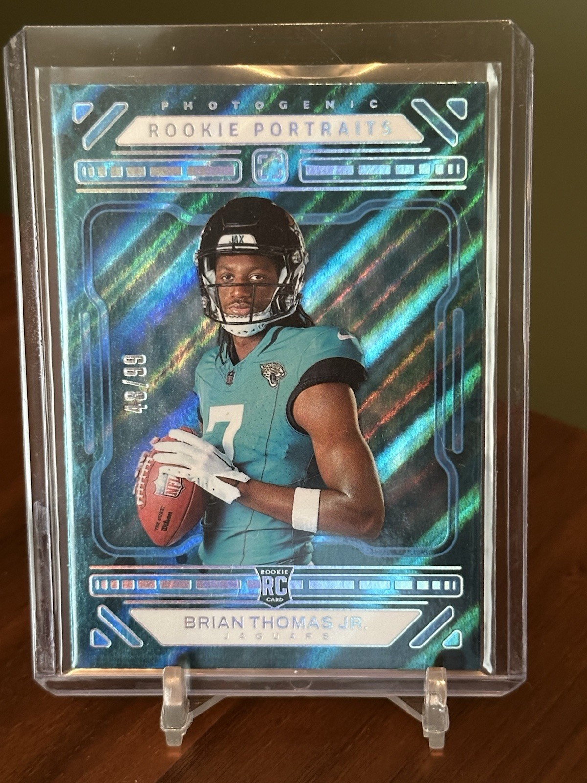 2024 Panini Photogenic Brian Thomas Jr Rookie Portraits Blue 48/99 Jaguars