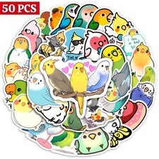 Kawaii Cartoon Parrot Stickers Colorful Bird DIY Laptop Skateboard Luggage Cup B