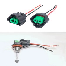 H8 H11 880 881 Fog Light Female Wiring Harness Connector Adapters   2 Pack