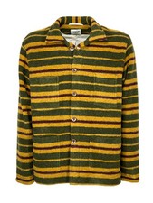 MADSON BottegaChilometriZero giacca lana cotta righe senape/verde DU25236 WORK