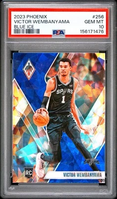 2023-24 Panini Phoenix Victor Wembanyama #256 Blue Ice RC PSA 10 - Bild 1 von 2