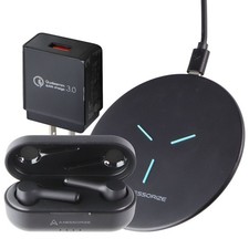Axessorize Wireless Essential Bundle w/True Wireless Earbuds  Wireless Charger