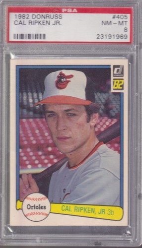 1982 Donruss Cal Ripken Jr #405 Rookie RC PSA 8