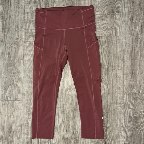 Lululemon Leggings Womens Size 6 Fast Free HR Cropped with Pockets - Blush