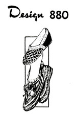 Crocheted Slippers Bed Socks Pattern 880 Reprint