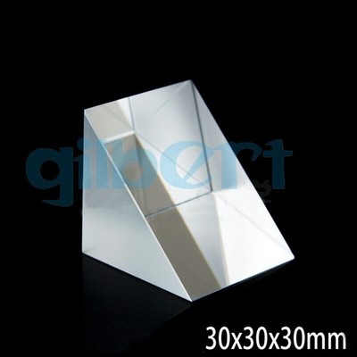 30x30x30mm Optical Glass Prisms Triangular Lenses Right Angle K9 Prisms Lens 