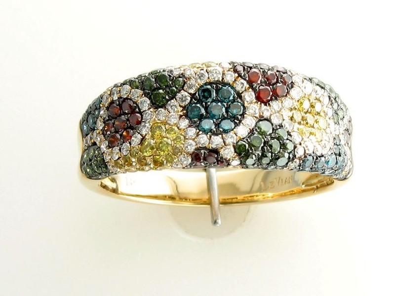Le Vian 14K Yellow Gold Band Ring for Women 1.13 cts Round Diamonds - Size 7