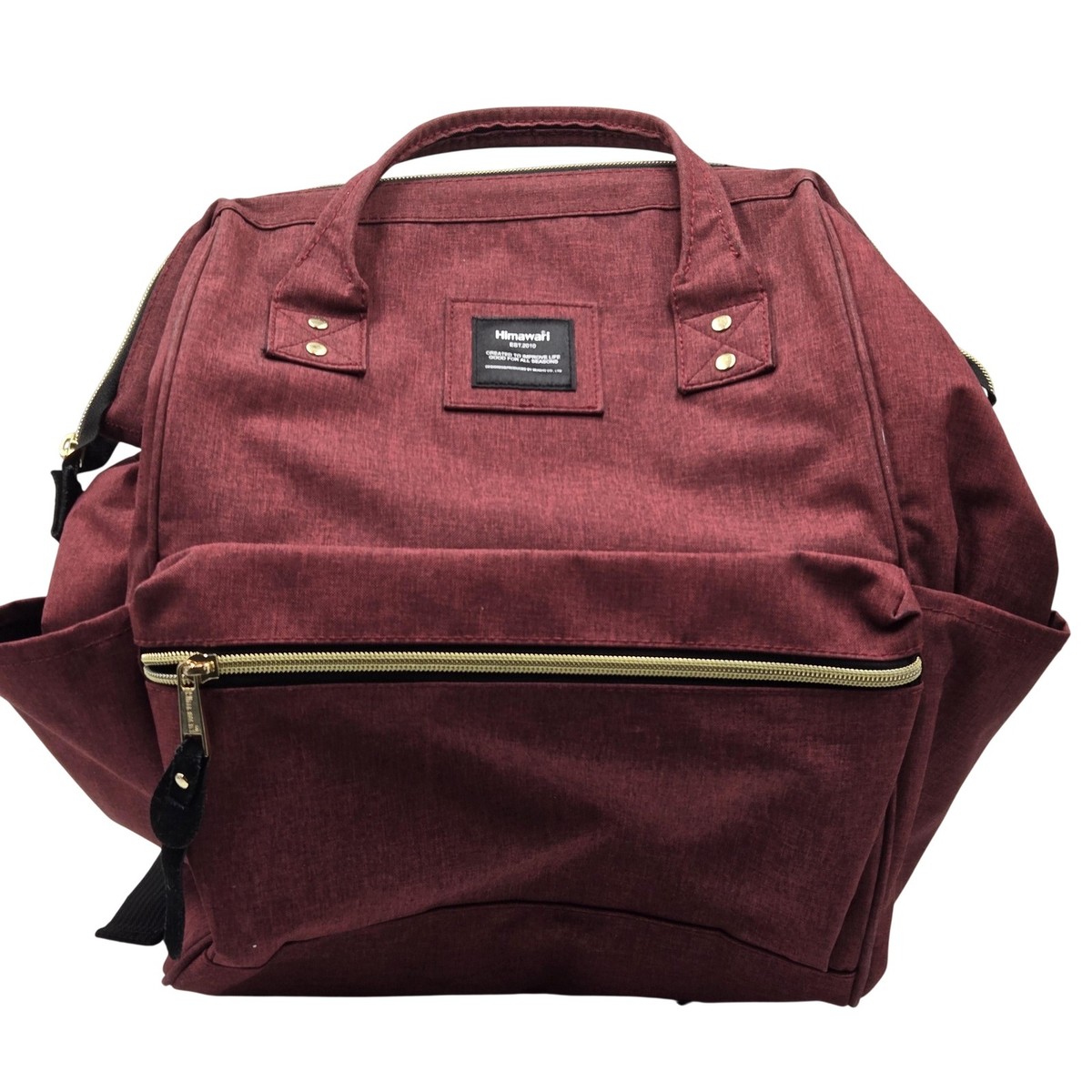 himawari  Himawari Red Laptop Backpack Women Travel Bag Water Bottle Pockets