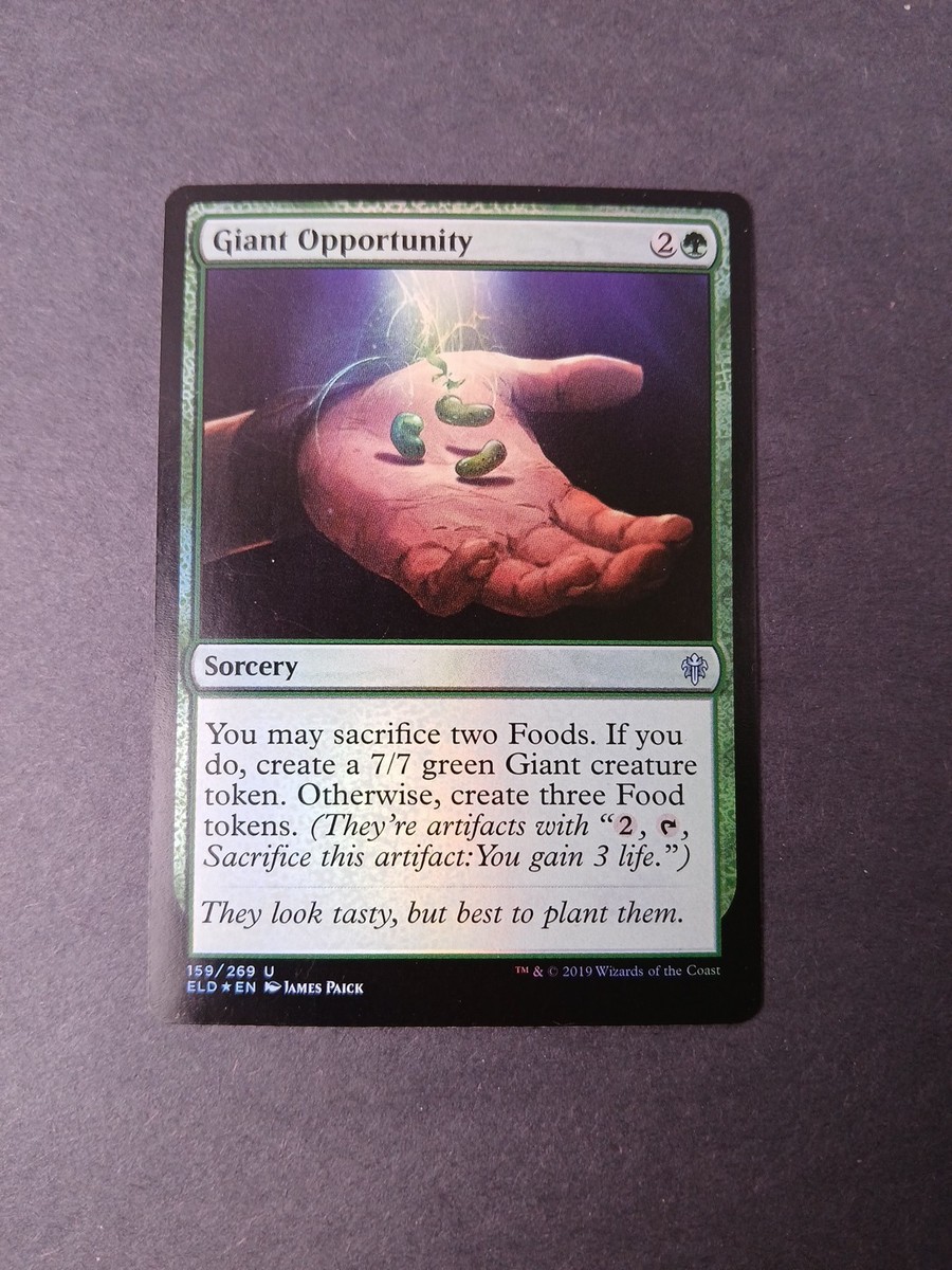 MTG: Throne of Eldraine: Foil: Giant Opportunity LP | eBay