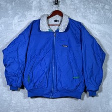 Vintage Patagonia Jacket Mens XL Blue Fleece Lined Shelled Synchilla USA FLAWS