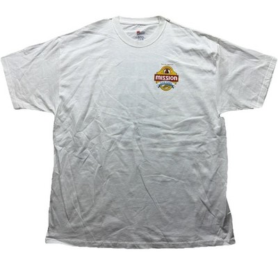 Vintage Mission Foods Low Carb Soft Taco Size Tortillas White T Shirt Men s XL