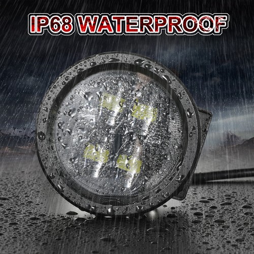 2x3.5" Round LED Work Light Pod Flood Driving SAE Fog Lamp Offroad Truck &Wiring - Picture 5 of 16