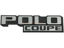 "POLO COUPE" Schriftzug schwarz/chrom für VW Polo 2 (86C) hinten Original NEU
