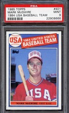 1985 Topps - Mark McGwire #401 (RC) PSA 9 MINT