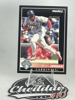 1992 Pinnacle - Brian Jordan #555 Rookie Prospect (RC)