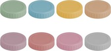 Vaincre 8PCS Mason Jar Lids - Colored Plastic Mason Lids Regular Mouth, Leak