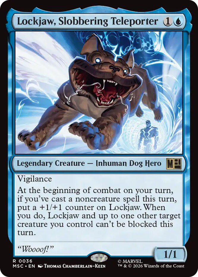 x1 Lockjaw, Slobbering Teleporter R MTG Commander: Marvel Super Heroes M/NM, Eng