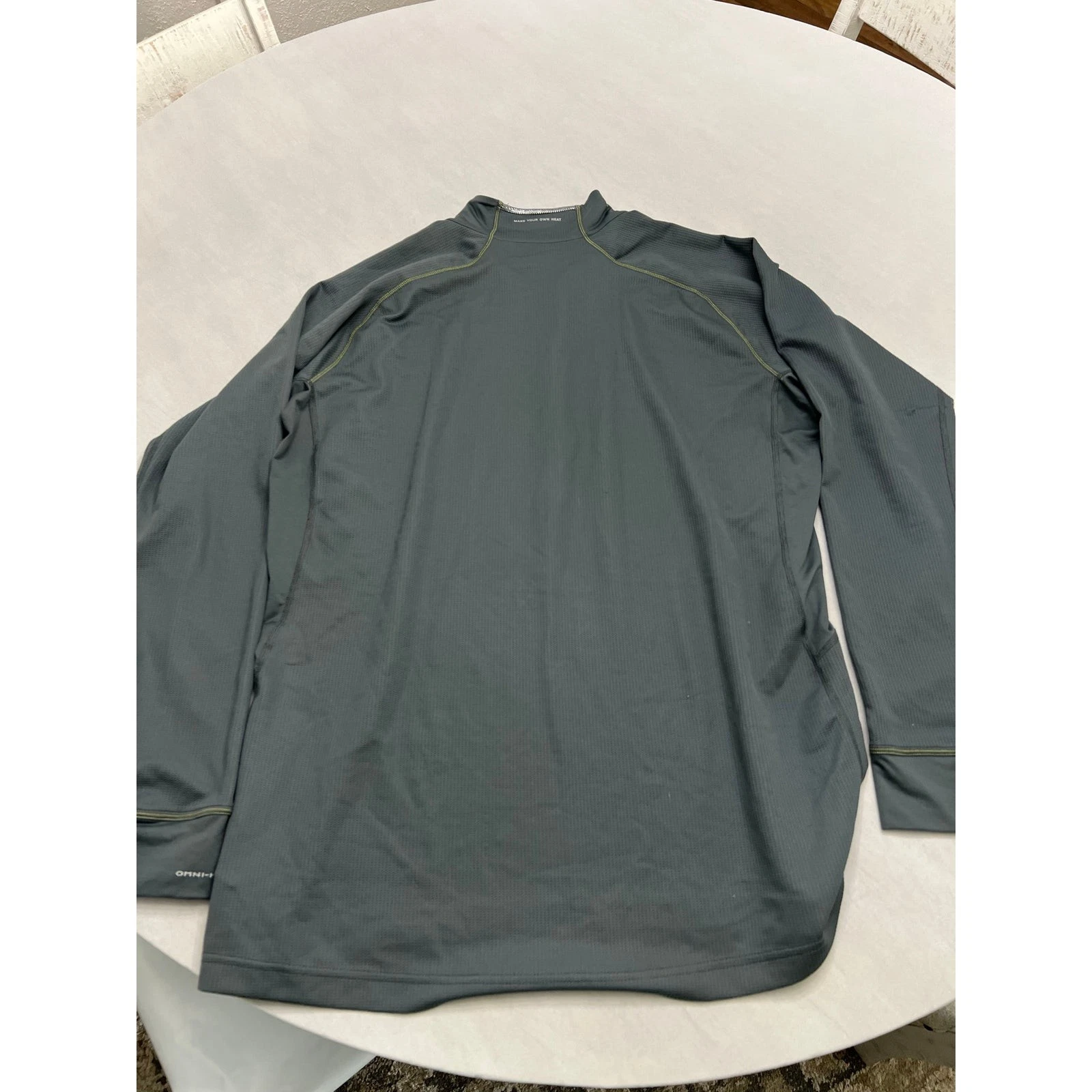 Columbia Men’s XXL Omni-Heat Reflective Half-Zip Thermal Baselayer Pullover Gray - product detail image 4