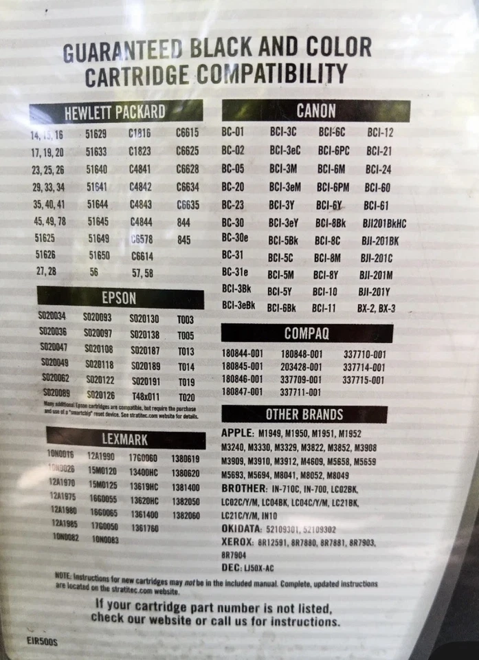 Stratitec Premium Series Inkjet Printer Ink Refill 8 Bottles NEW*FREE SHIP - Image 2 of 4