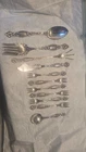 International sterling 11 piece flatware lot Frontenac 379 grams