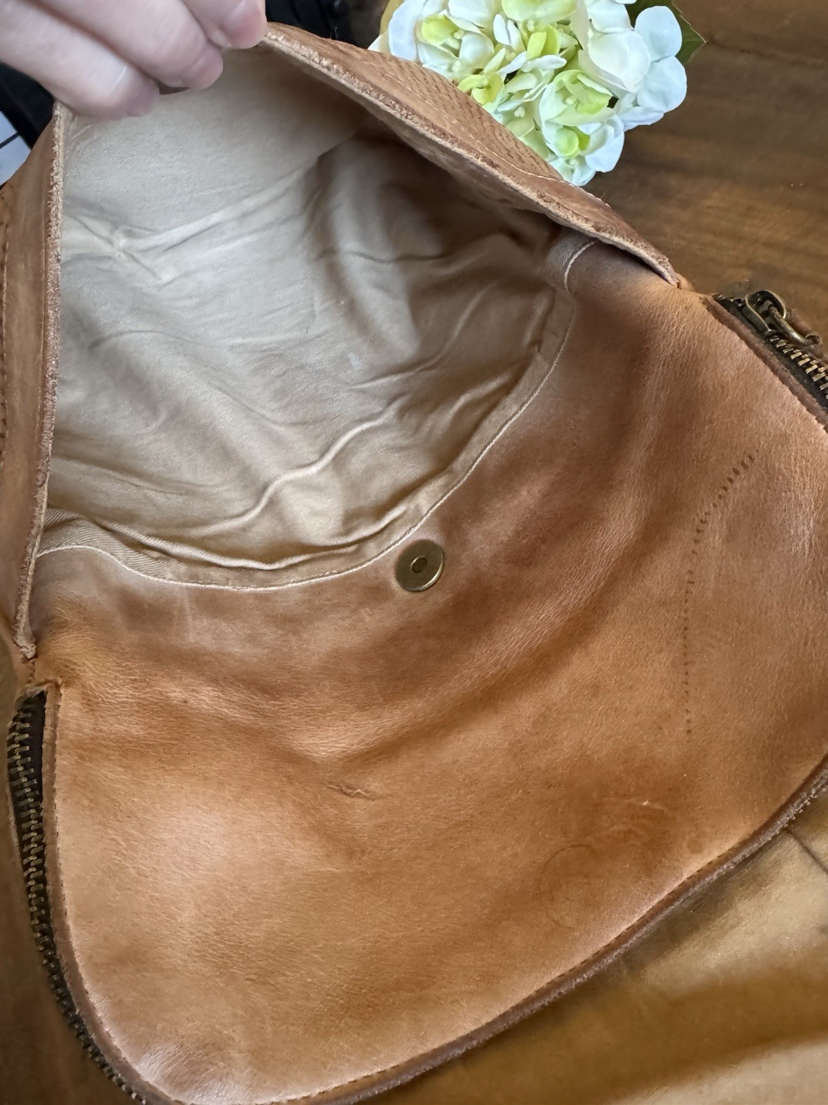 Bed Stu Leather Patsy Tan Backpack Sling Bag - image 12