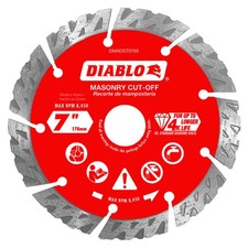 Diablo Tools, 7in. Diamond Segmented Masonry Cut-Off Blade, Blade Diameter 7