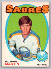 1971-72 O-PEE-CHEE #161 RICHARD MARTIN BUFFALO SABRES ROOKIE