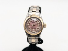 $10,000 ROLEX Oyster Perpetual PINK MOP Diamond 18k Yellow Gold SS Ladies Watch