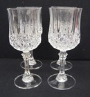 SET OF 4 CRISTAL D'ARQUES LONGCHAMP Clear Water Goblets 7.25" FRANCE — photo 1